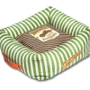 Touchdog ® 'Neutral-Striped' Squared Designer Dog Bed