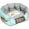 Touchdog ® 'Polka-Striped' Polo Designer Premium Rounded Dog Bed