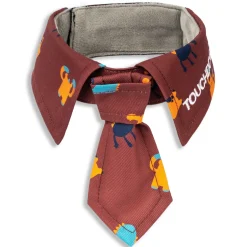 Touchdog ® Red Pattern Easy-Adjustable Velcro Designer Accessory Fashion Dog Necktie