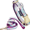 Touchdog 'Avery Patterned' Tough Stitched Embroidered Collar and Leash