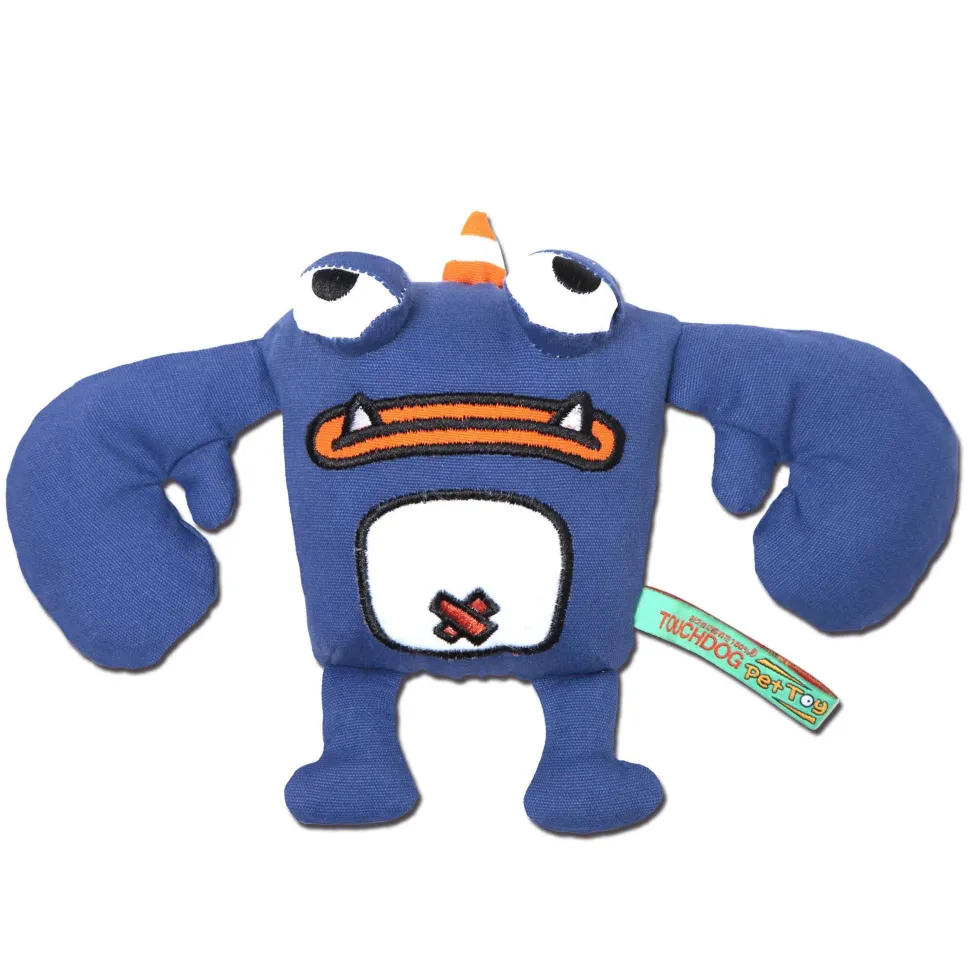Touchdog Cartoon Monster Plush Dog Toy - Dark Blue