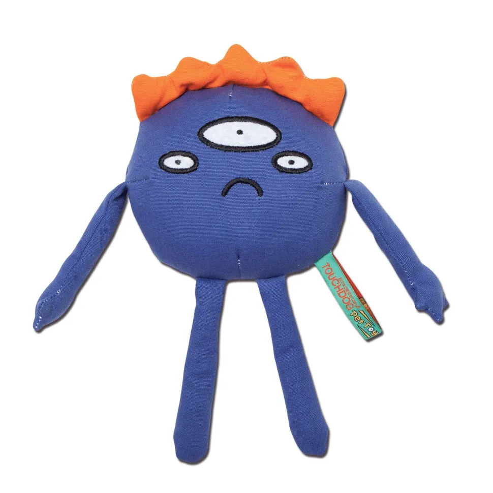 Touchdog Cartoon Monster Plush Dog Toy - Dark Blue