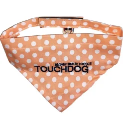 Touchdog Designer Hook-and-Loop Pet Bandana - Peach