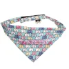 Touchdog Designer Hook-and-Loop Pet Bandana - Aqua