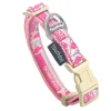 Touchdog Tough Stitched Durable Embroidered Collar and Leash - Pink