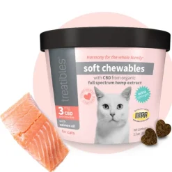 Treatibles Full Size Feline Extra Strength Soft Chews (100ct) Cup 3mg CBD Soft Chew Cat Supplement