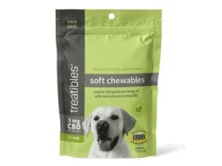 Treatibles Introductory Size Canine Soft Chews (12 ct) Pouch 3mg CBD Soft Chew Dog Supplement