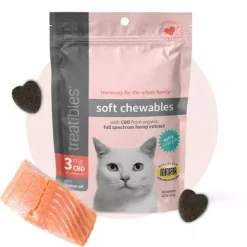 Treatibles Introductory Size Feline Extra Strength Soft Chews (20ct) Pouch 3mg CBD Soft Chew Cat Supplement