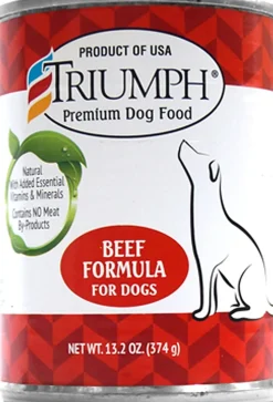Triumph Beef Puppy and Dog Canned Food - 13.2 oz - Case of 12