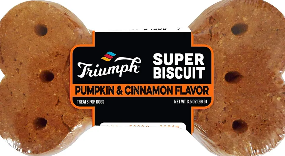 Triumph Super Single Pumpkin & Cinnamon Dog Biscuits - 2/15 Pack - 30 Count