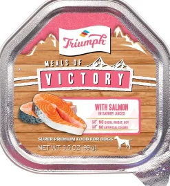 Triumph Wet Cup Salmon Wet Dog Food - 3.5 oz - Case of 15
