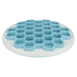 Trixie Pet Products Hive Plate Silicone Slow Feeding Dog Mat - Blue - 11.5 Inches