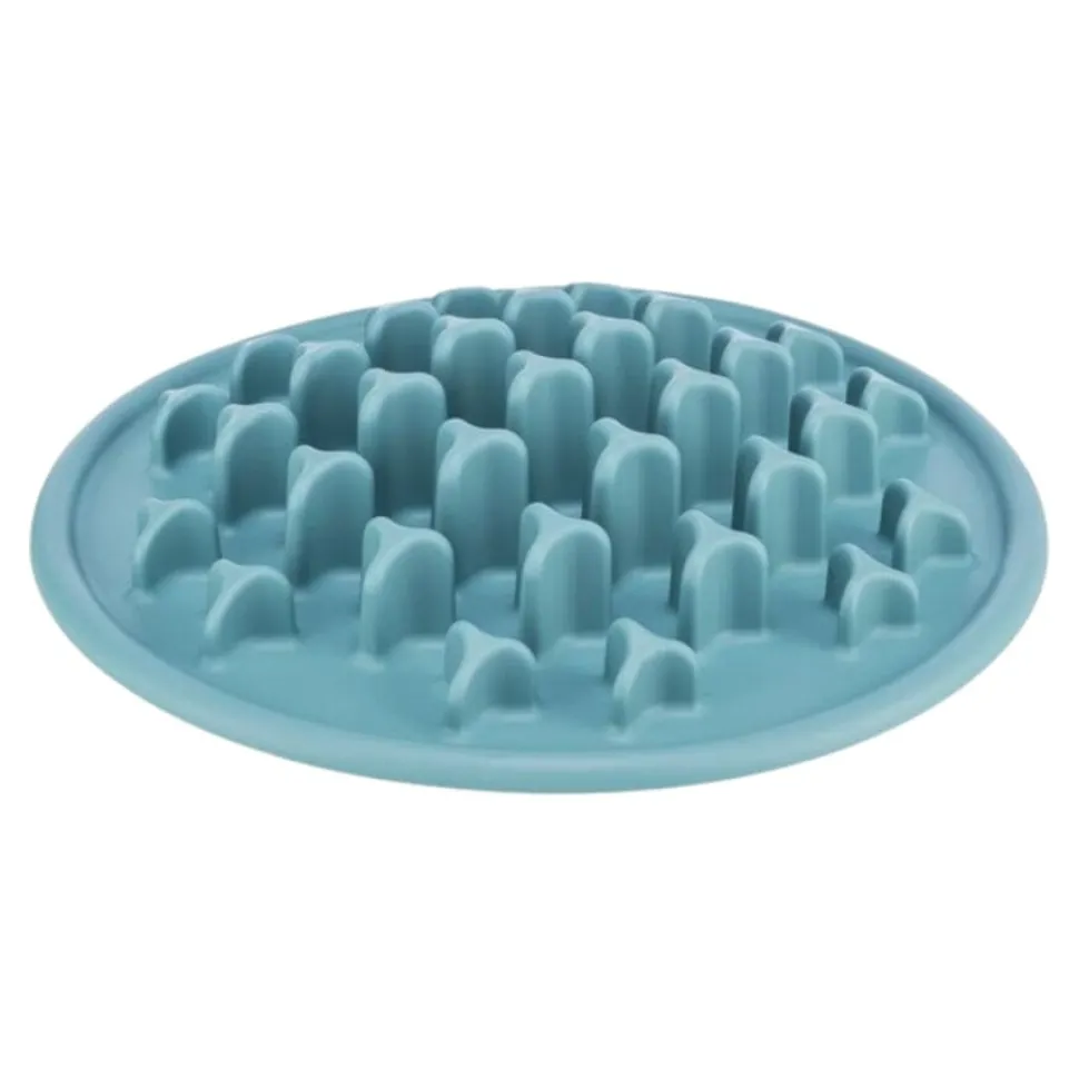 Trixie Pet Products Pillars Silicone Slow Feeding Dog Mat - Blue - 13.5 Inches