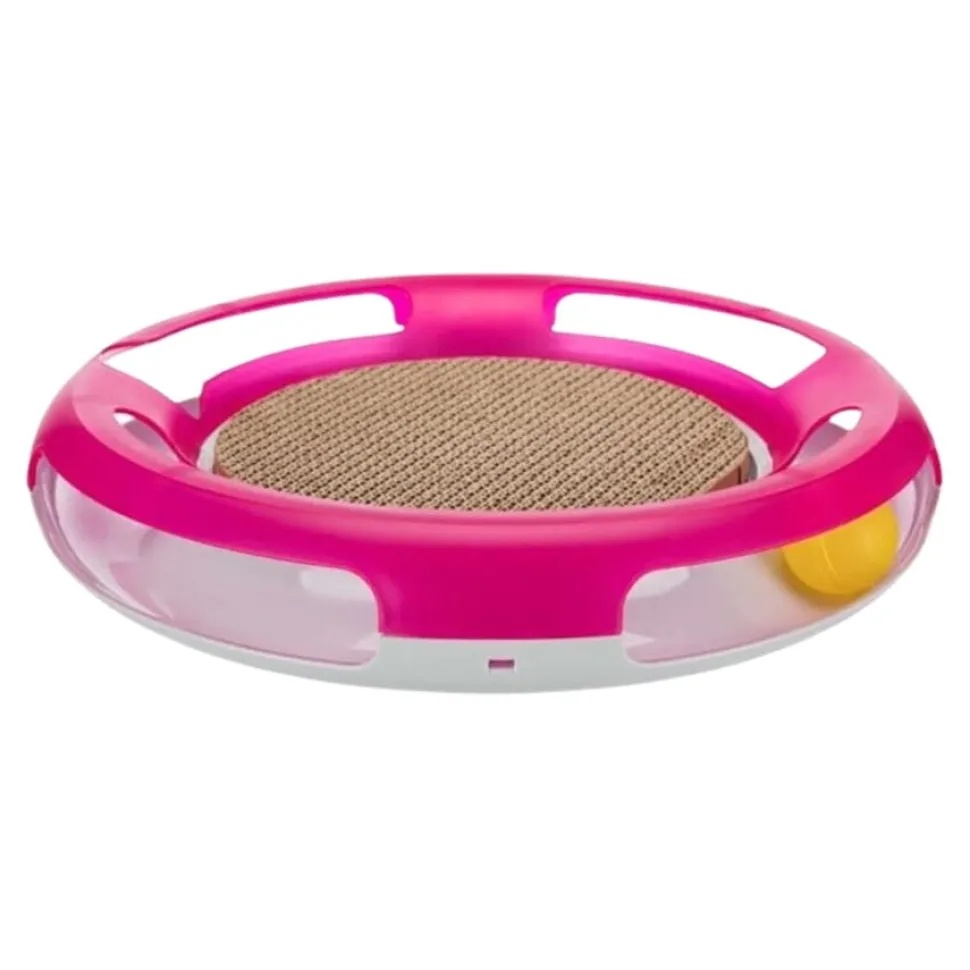 Trixie Pet Products Race and Scratch Ball Track and Scratcher Interactive Cat Toy