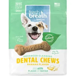 Tropiclean Dental Chews Banana 5-25lbs Dog Dental Treats - 11 Oz