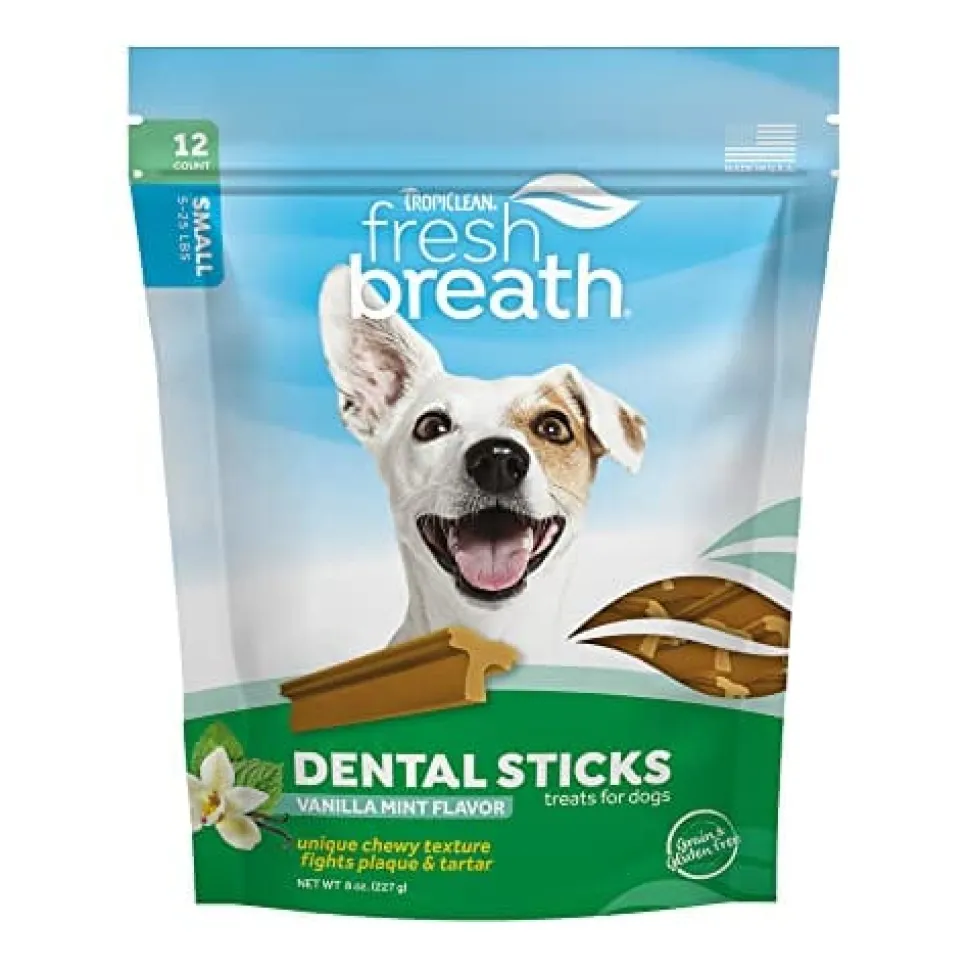 Tropiclean Dental Sticks for Small Dogs 5-25 lbs Dog Dental Treats - 8 Oz