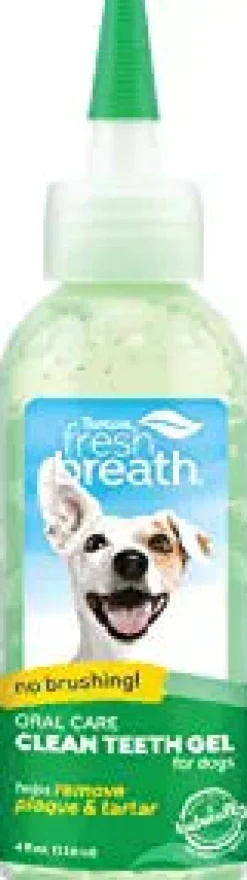 Tropiclean Fresh Breath No Brushing Clean Teeth Oral Care Gel for Dogs - 4 Oz