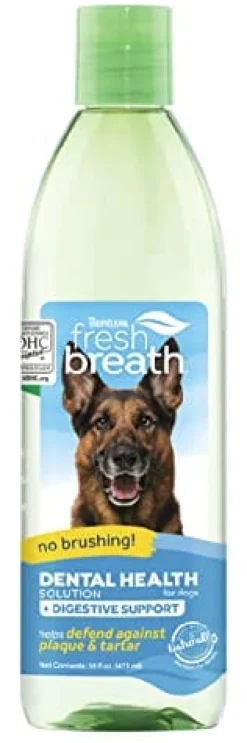 Tropiclean Fresh Breath Oral Care Dental Health Solution Plus Digestive Support - 16 Oz