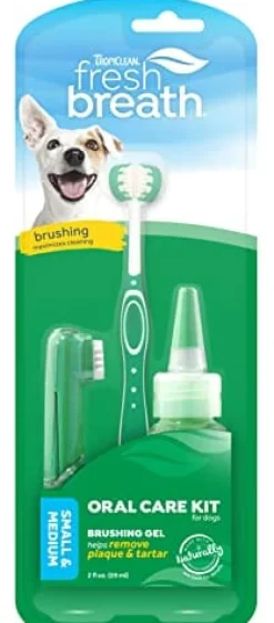 Tropiclean Fresh Breath Small Oral Care Kit for Dogs and Cats