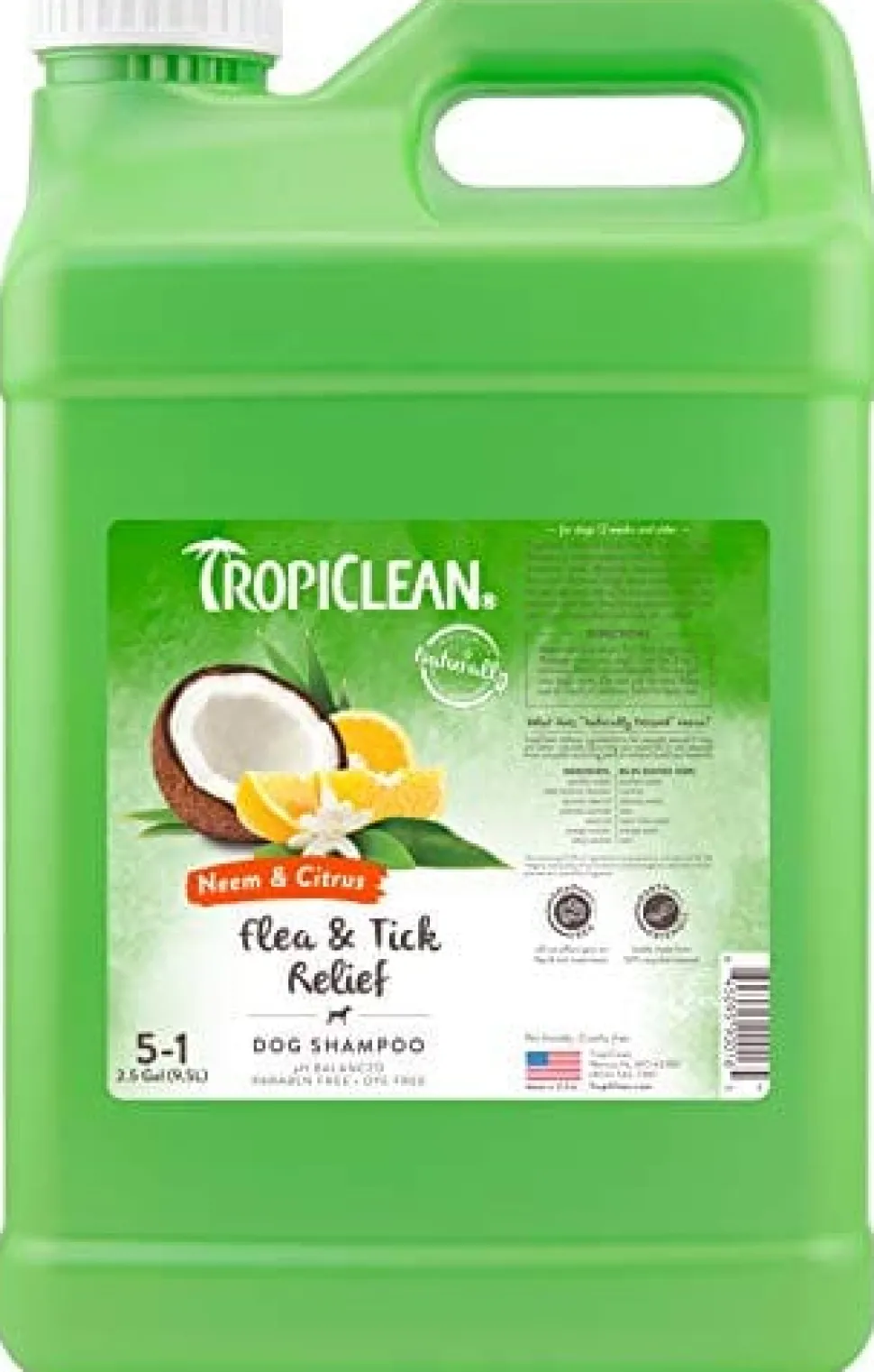 Tropiclean Neem and Citrus Cat and Dog Shampoo - 2.5 Gal