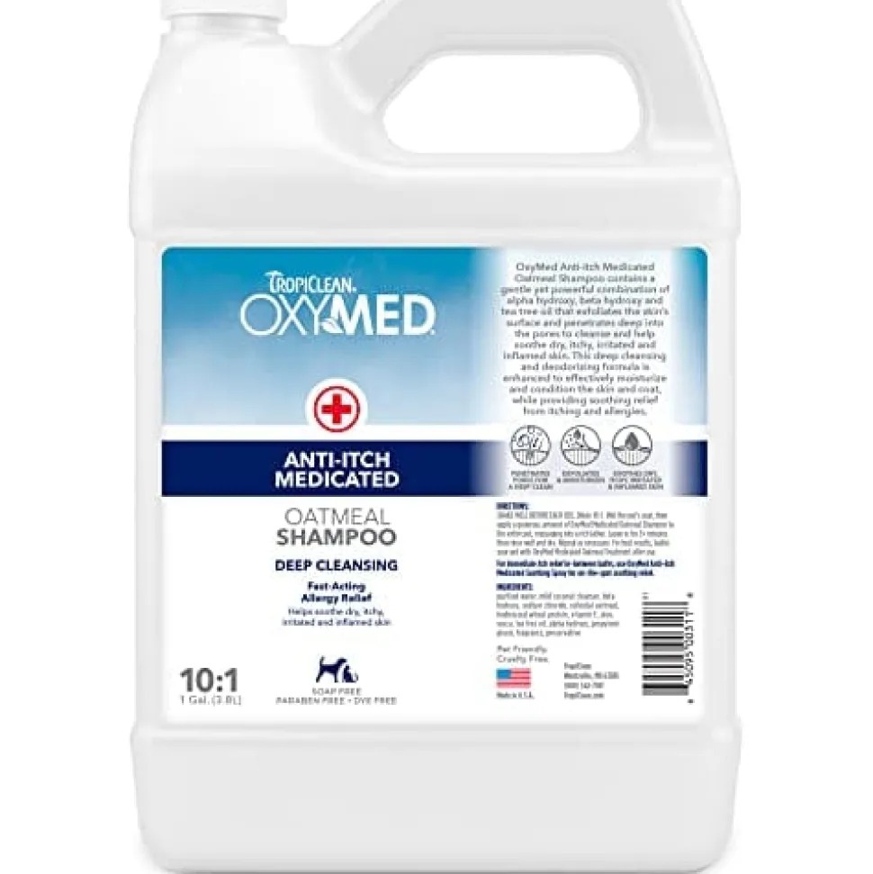 Tropiclean Oxy-Med Cat and Dog Shampoo - 1 Gal