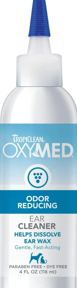Tropiclean Oxy-Med Ear Cleaner for Cats and Dogs - 4 Oz