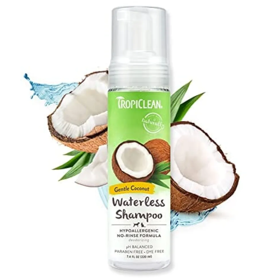 Tropiclean Waterless Hypoallergenic Cat and Dog Shampoo - 7.4 Oz