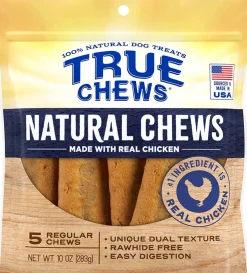 True Chews Natural Chews Natural Dog Chews - Chicken - Reg - 5 Pack