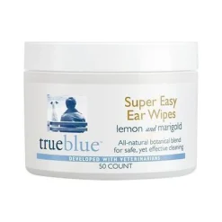 TrueBlue Cat and Dog Ear Wipes - Lemon Marigold and Aloe Vera - 50 ct Jar
