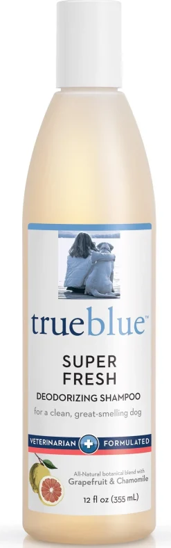 TrueBlue Super Fresh Cat and Dog Dog Shampoo - Grapefruit and Chamomile - 12 oz Bottle