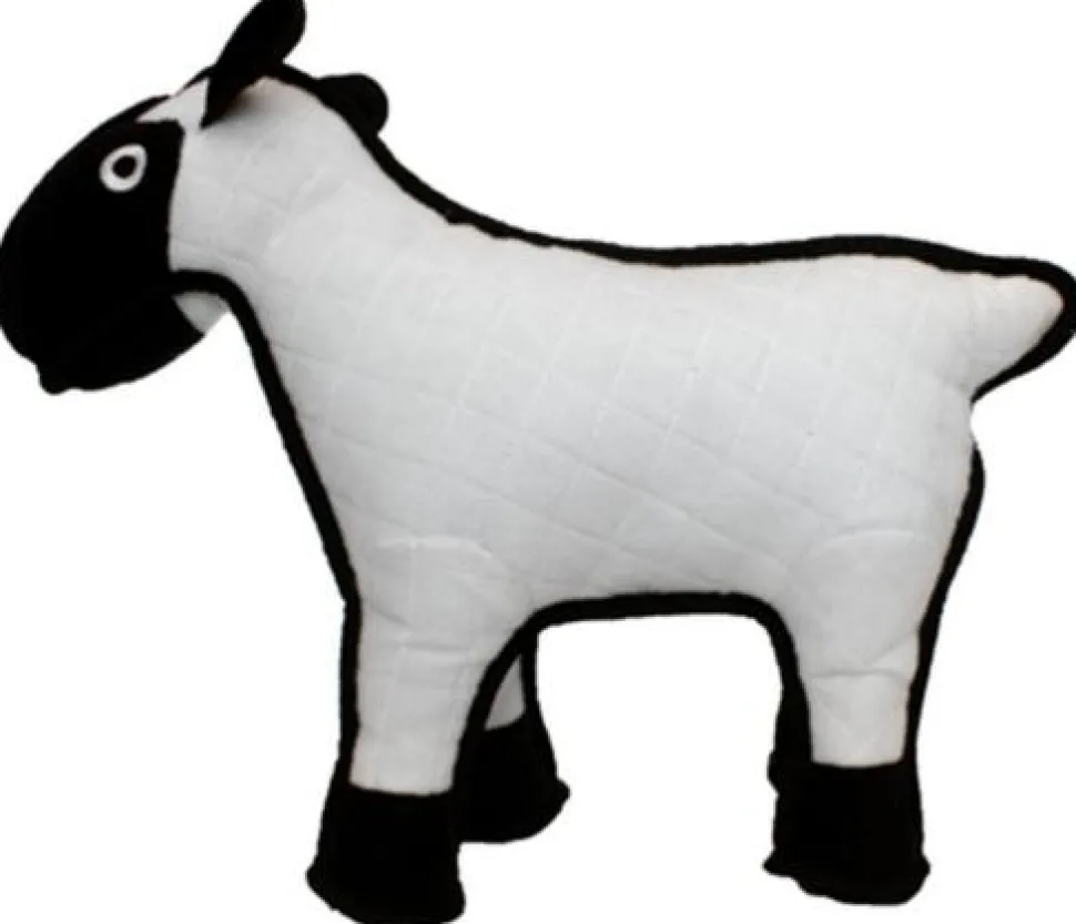 Tuffy's Barnyard Sherman The Sheep Float and Squeak Nylon and Plush Dog Toy