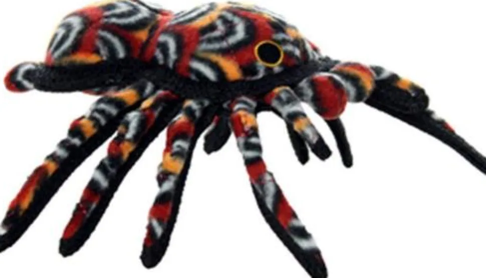 Tuffy's Desert Tarantula Float and Squeak Nylon and Plush Dog Toy