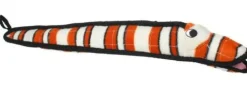 Tuffy's Ocean Creature Eel Float and Squeak Nylon and Plush Fetch Dog Toy