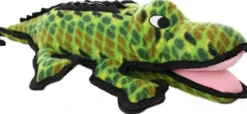 Tuffy's Ocean Creature Gary The Alligator Float and Squeak Nylon and Plush Dog Toy