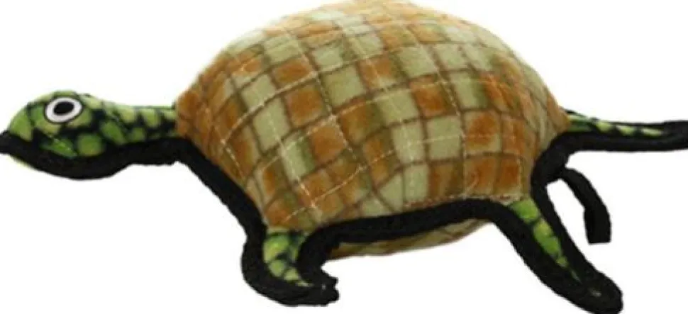 Tuffy's Ocean Creature Turtle Float and Squeak Nylon and Plush Fetch Dog Toy