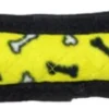 Tuffy's Ultimate Bone Squeak Nylon and Plush Dog Toy - Yellow