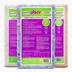 Uber Soft Paper Pet Bedding - Pink/White - 36 L