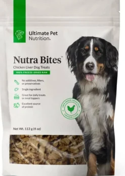 Ultimate Pet Nutrition Nutra Bites Chicken Liver Freeze-Dried Dog Treats - 4 Oz