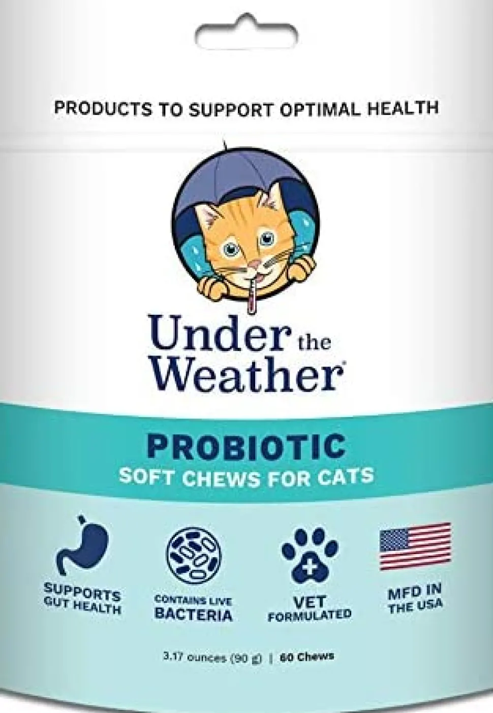 Under the Weather Probiotic Chewy Cat Supplements - 60 Count