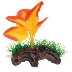 Underwater Treasures Orange Broad Leaf Mini Log - Pack of 6