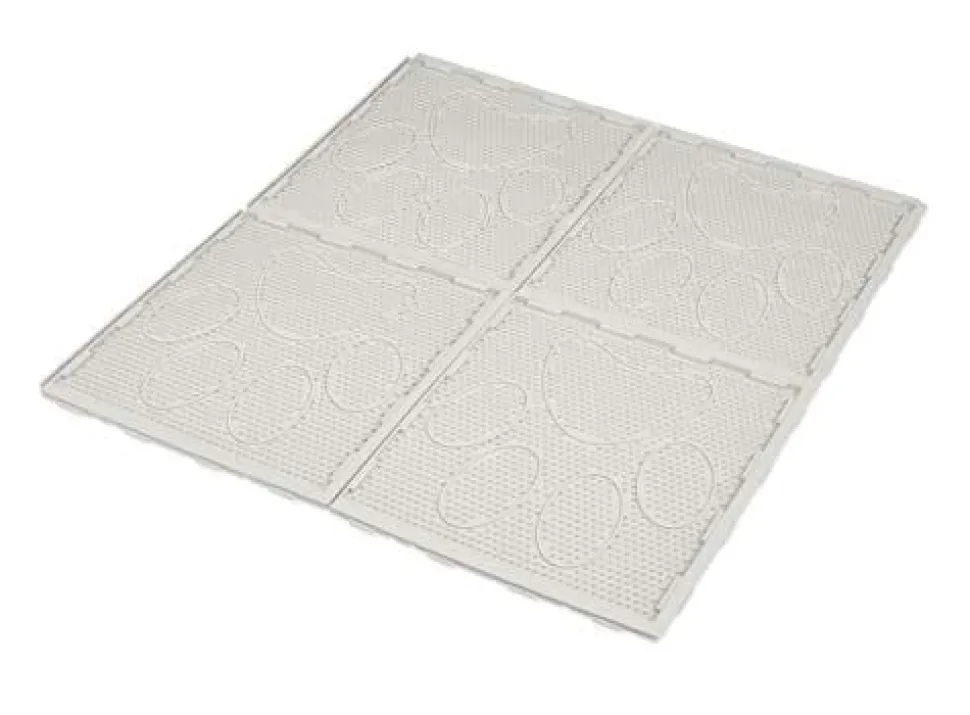 Van Ness Trackless Litter Mat Tiles Cat Mats - White - 4 Pack - 4 Count