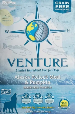 Venture Limited Ingredient Diet Grain-Free Dry Dog Food - Pollock/Pumpkin - 25 Lbs