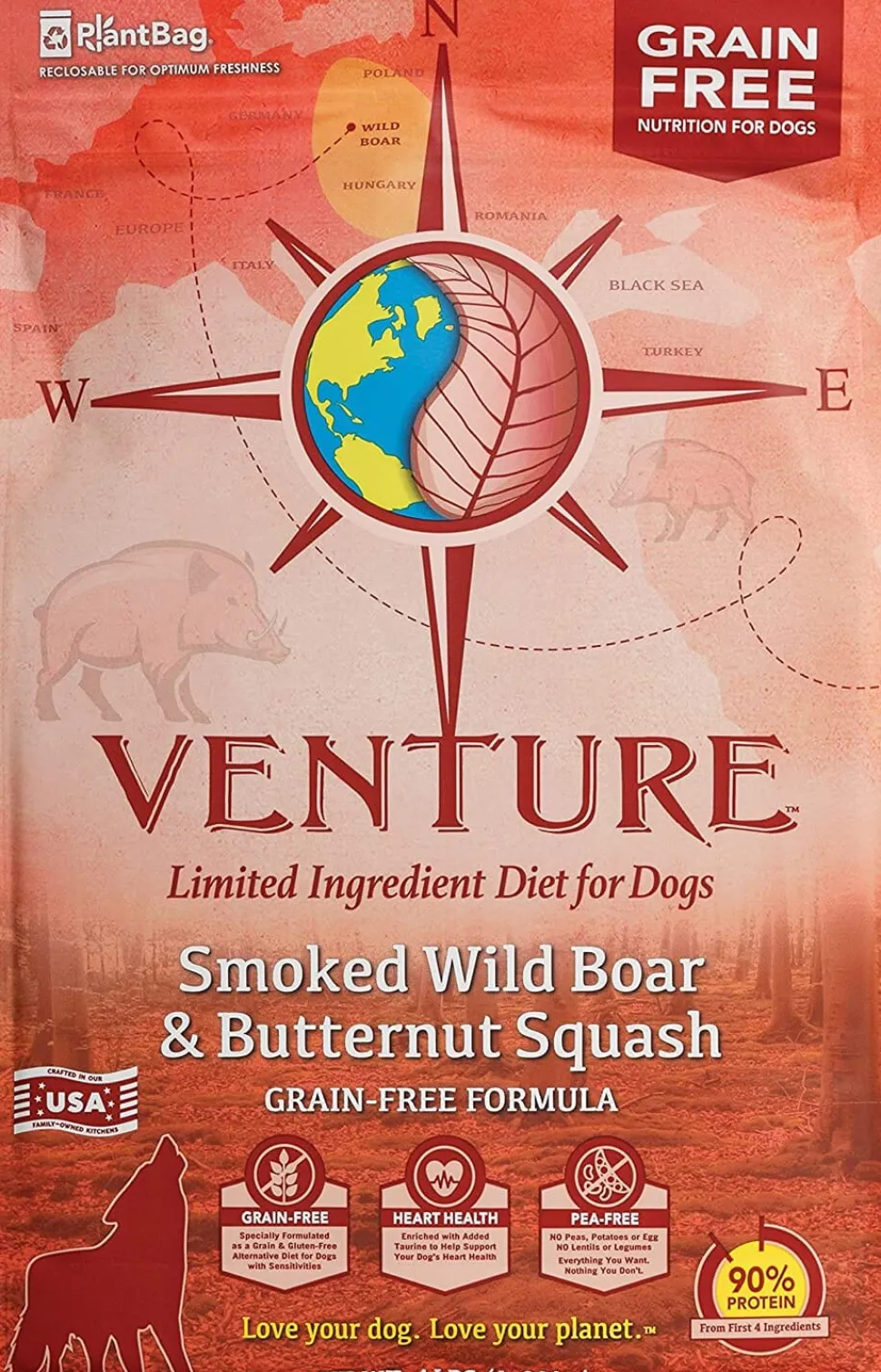 Venture Limited Ingredient Diet Grain-Free Dry Dog Food - Wild Boar - 4 Lbs