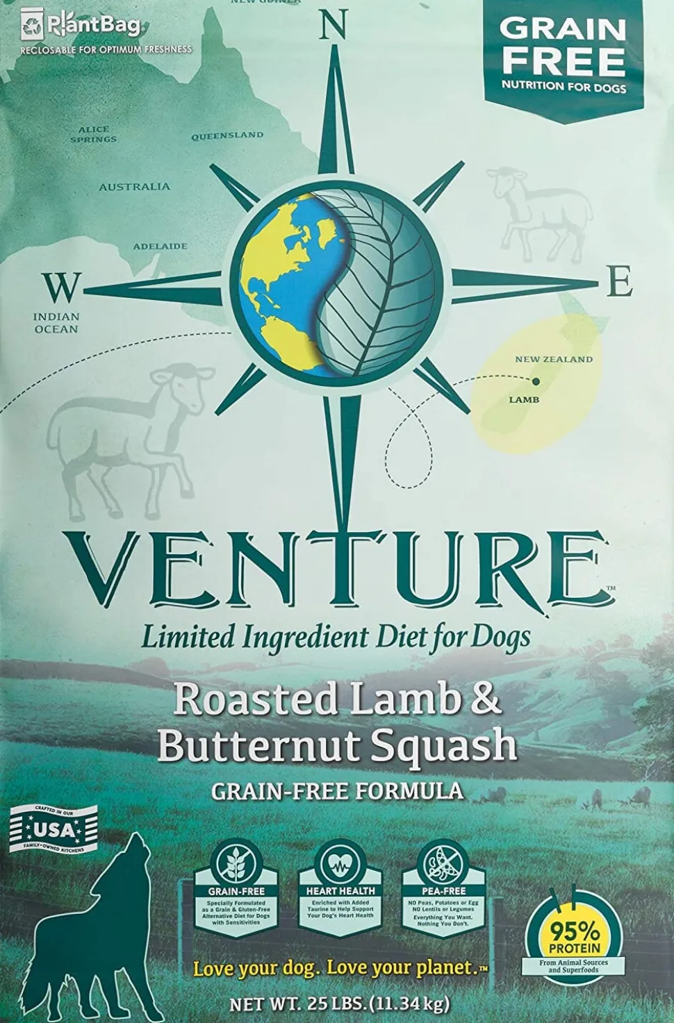 Venture Limited Ingredient Diet Grain-Free Dry Dog Food - Lamb - 25 Lbs