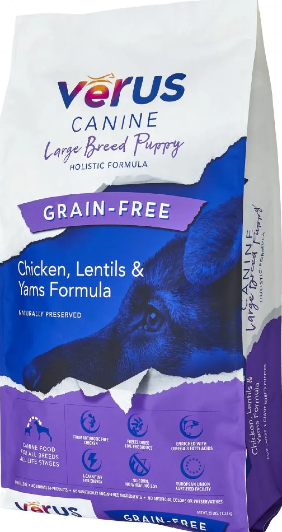 Verus Grain-Free Fresh Meat Formula Large Breed Puppy Dry Dog Food - 12 lb Bag