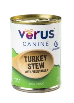 Verus Turkey Stew with Vegetables Canned Dog Food - 13 oz Can - Case of 12