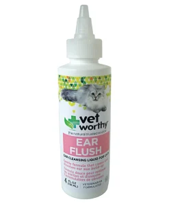 Vet Worthy Feline Ear Flush Cat and Dog Supplement - 4 oz Bottle
