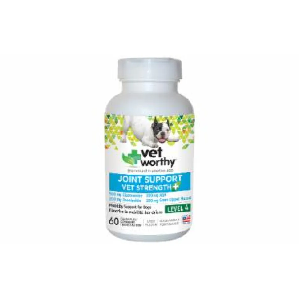 Vet Worthy Joint Support Level 4 Cat and Dog Supplement - 60 ct Tablets
