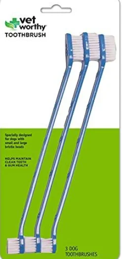 Vet Worthy Pet Toothbrushes (3 Dental Dog Care - Pack)