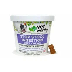 Vet Worthy Stop Stool Ingestion Soft Chew Cat and Dog Supplement - 30 ct Bottle